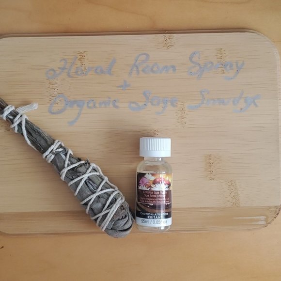 Celestial Spa Florals Room Oil + 100٪ Organic Lavender Sage Smudge - Picture 2 of 8